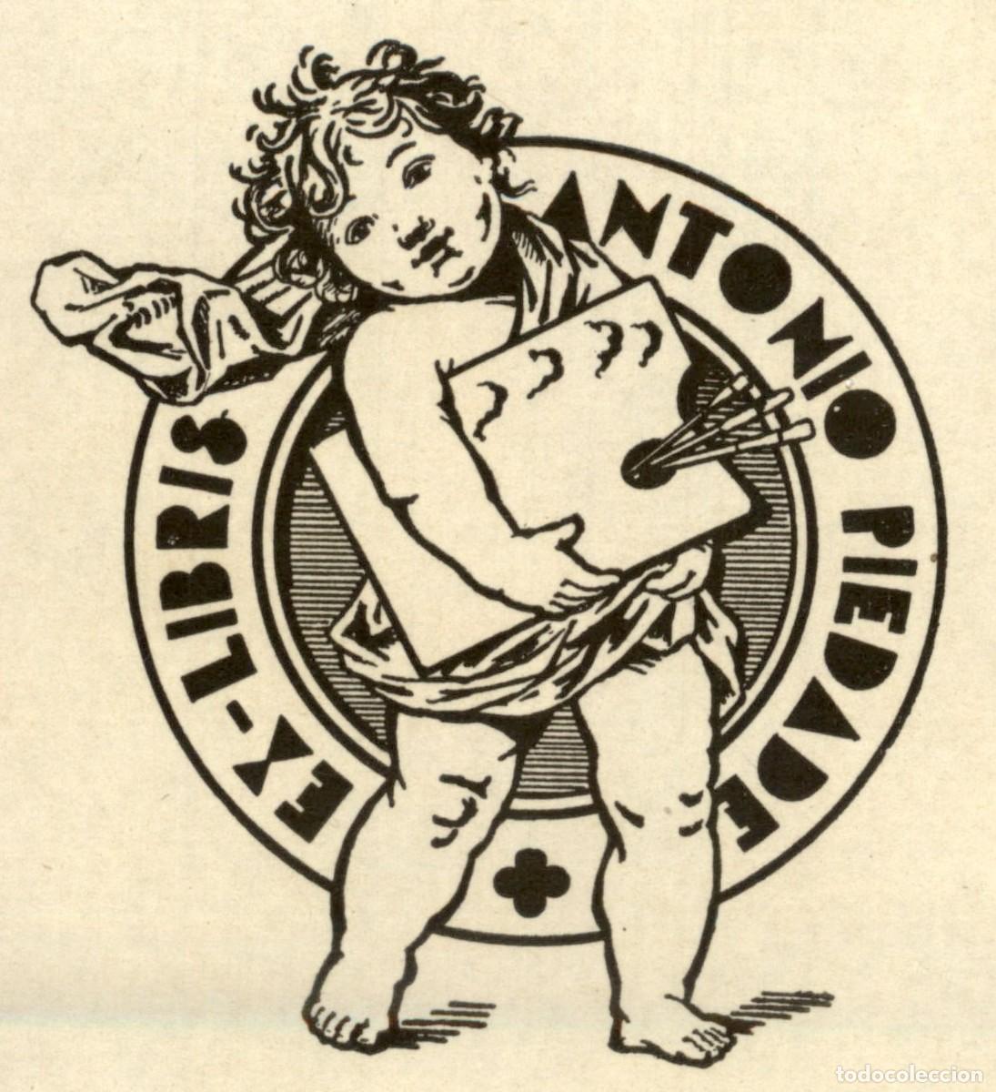 Arte: Exlibris Bookplate Ex-Libris Antonio Piedade 8 x 8 cms. - Foto 1