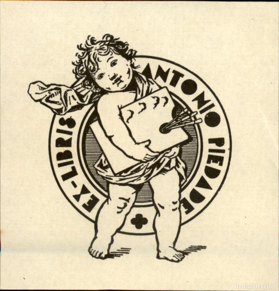 Arte: Exlibris Bookplate Ex-Libris Antonio Piedade 8 x 8 cms. - Foto 2