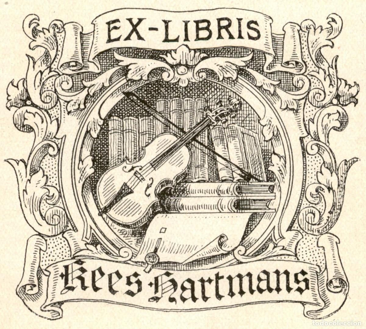 Arte: Exlibris Bookplate Ex-Libris Kees Hartmans 8 x 8 cms. - Foto 1