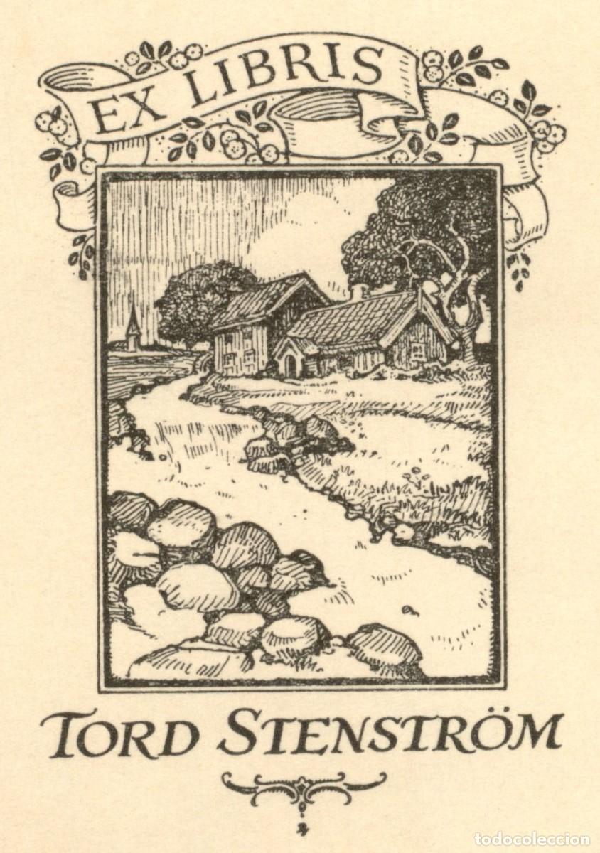Arte: Exlibris Bookplate Ex-Libris Tor Stenstr&ouml;m Suecia 10 x 8 cms. - Foto 1