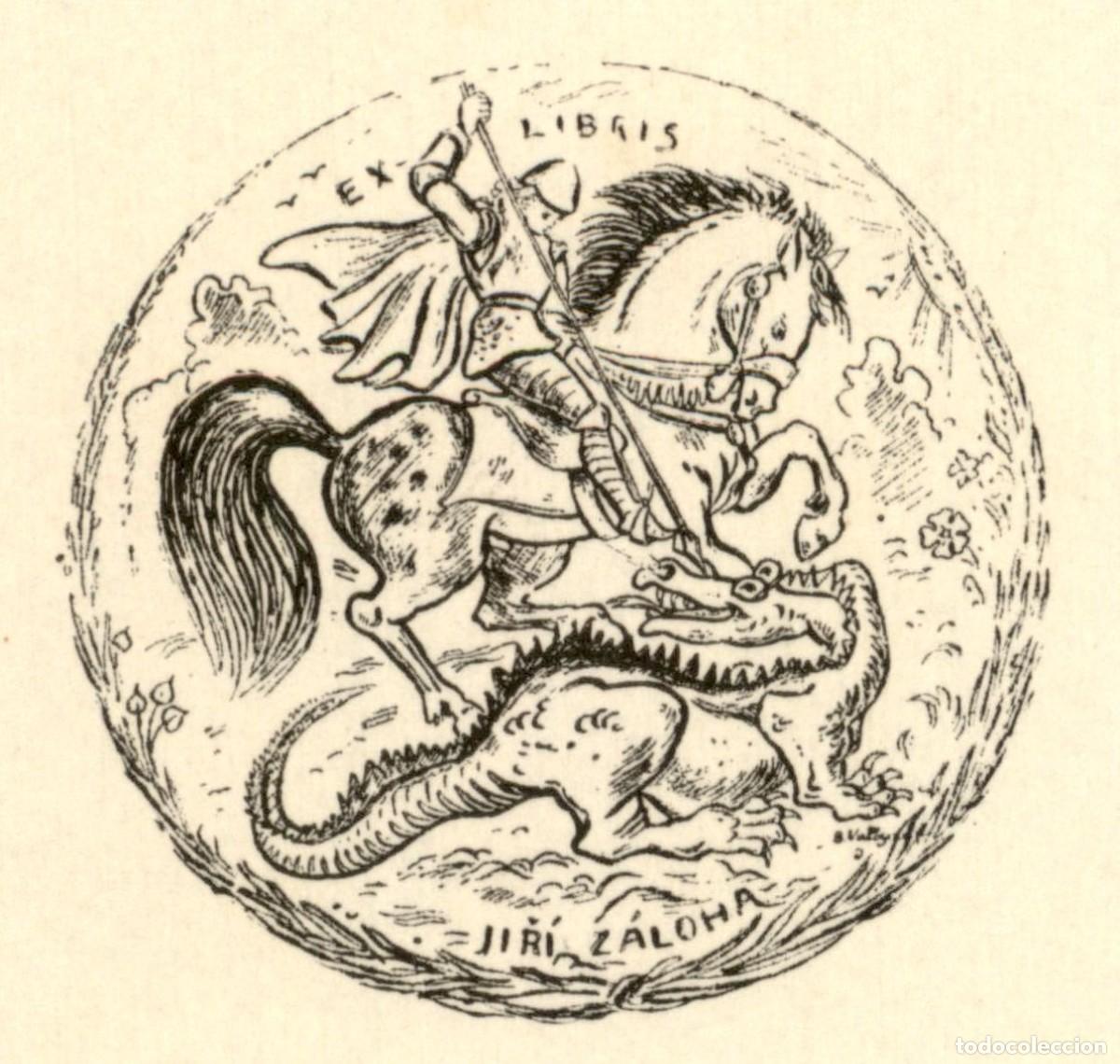 Arte: Exlibris Bookplate Ex-Libris Jiri Zaloha B. Valdeug 47 9 x 8 cms. - Foto 1
