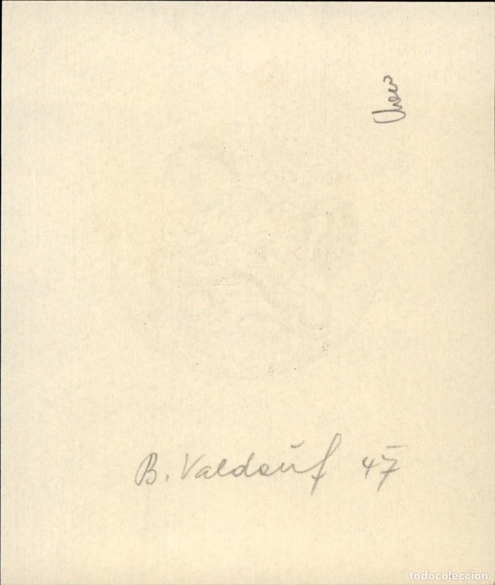 Arte: Exlibris Bookplate Ex-Libris Jiri Zaloha B. Valdeug 47 9 x 8 cms. - Foto 4