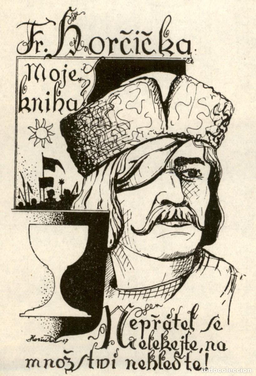 Arte: Exlibris Bookplate Ex-Libris Fr. Hrcicka 11 x 8 cms. - Foto 1