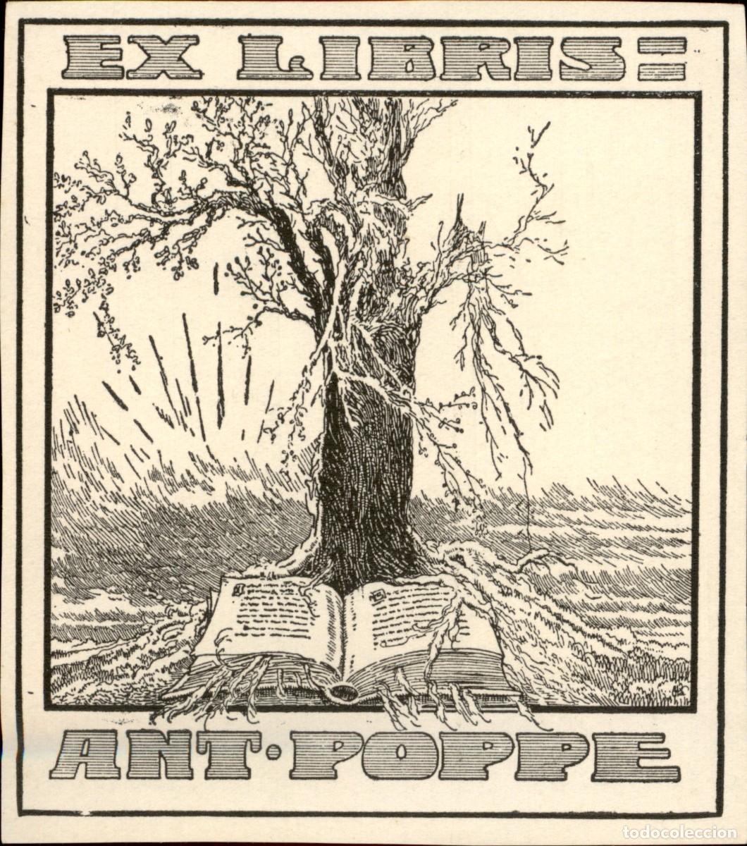 Arte: Exlibris Bookplate Ex-Libris Ant Poppe 10 x 8 cms. - Foto 2