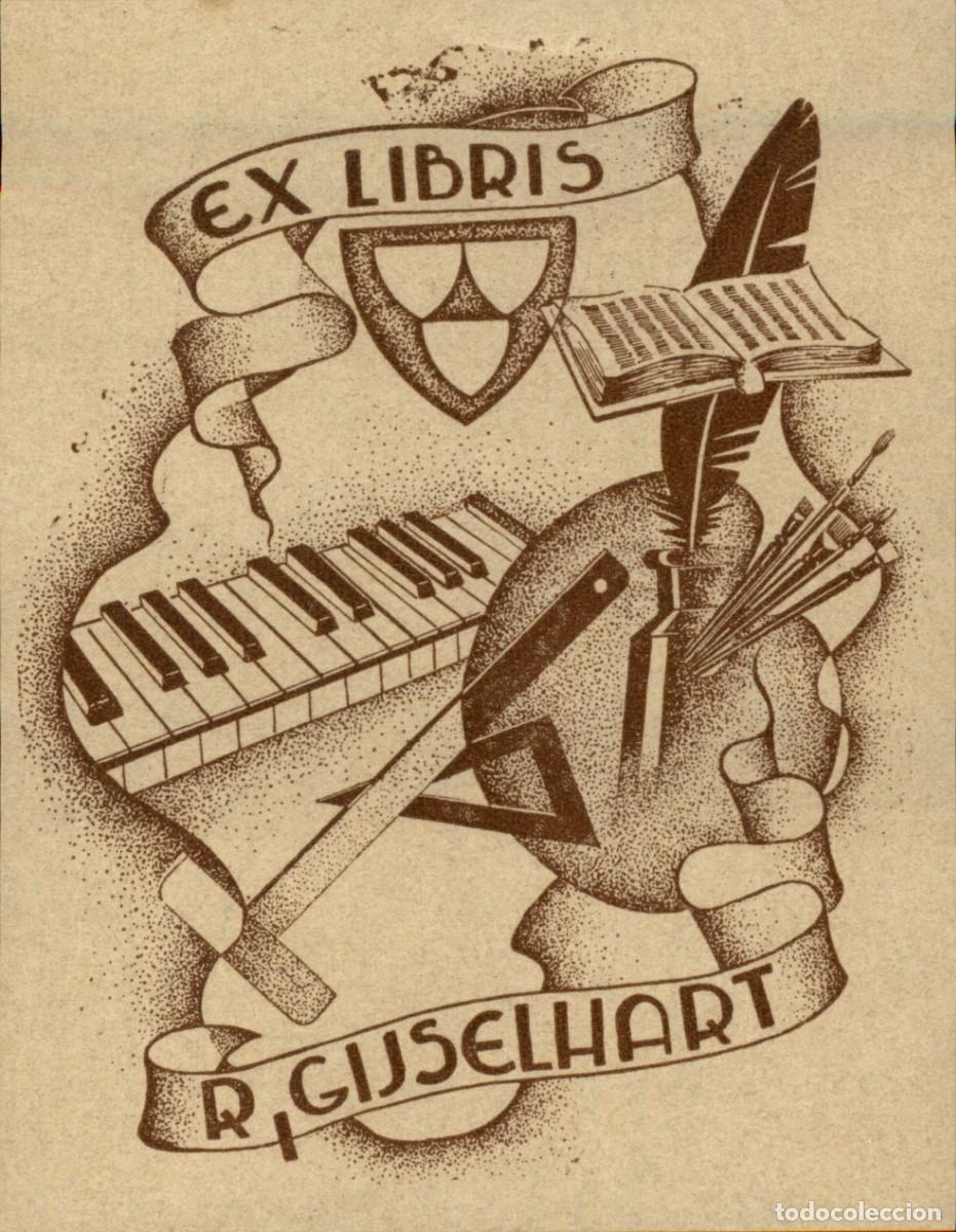 Arte: Exlibris Bookplate Ex-Libris R. Gijselhart 11x 8 cms. - Foto 1