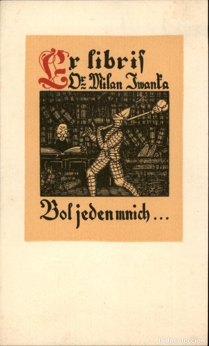 Arte: Exlibris Bookplate Ex-Libris Dr. Milan Fwanta 13 x 8 cms - Foto 2