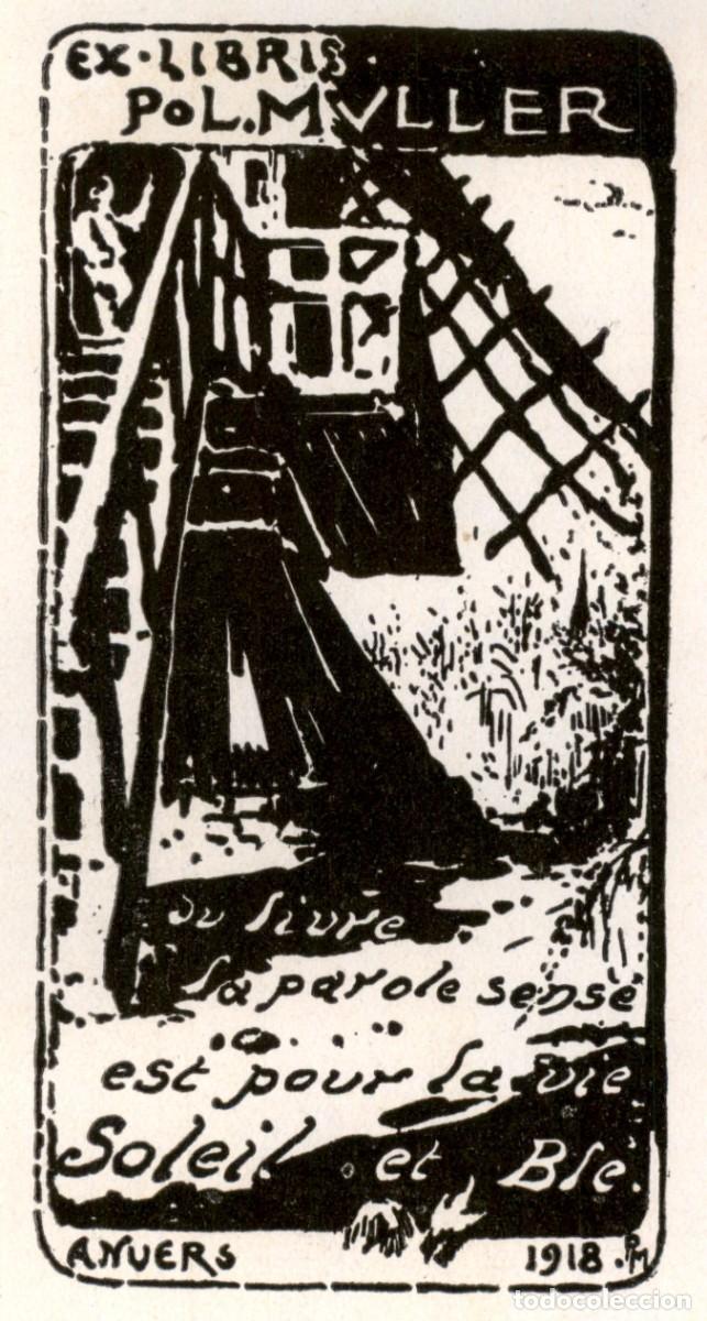 Arte: Exlibris Bookplate Ex-Libris Pol. Muller 10 x 8 cms. - Foto 1