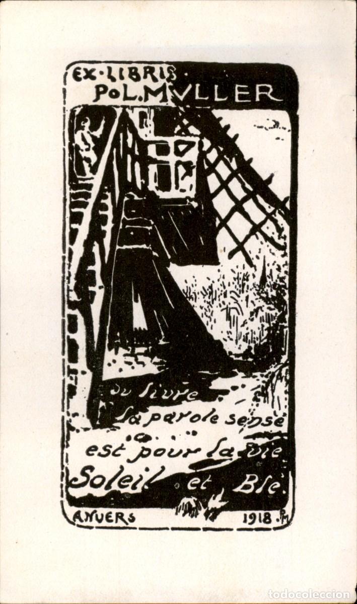 Arte: Exlibris Bookplate Ex-Libris Pol. Muller 10 x 8 cms. - Foto 3