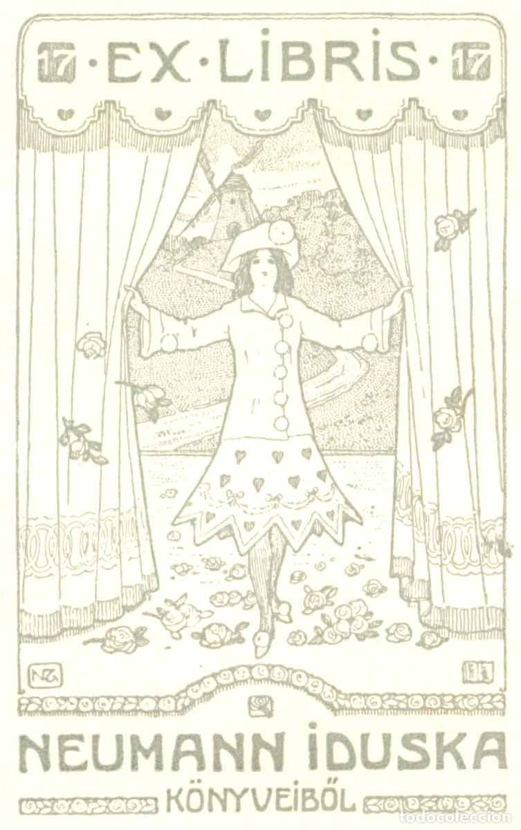 Arte: Exlibris Bookplate Ex-Libris Neumann Iduska 11 x 8 cms. - Foto 1
