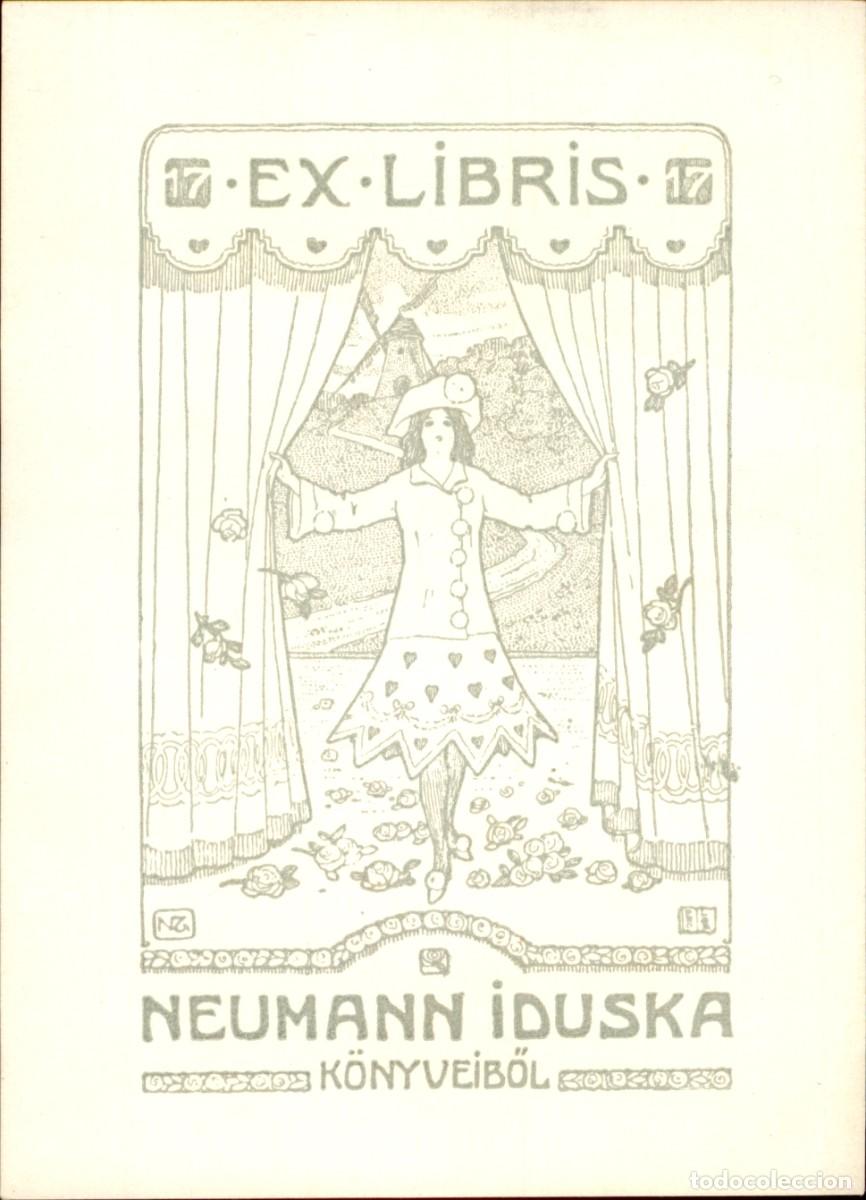 Arte: Exlibris Bookplate Ex-Libris Neumann Iduska 11 x 8 cms. - Foto 3