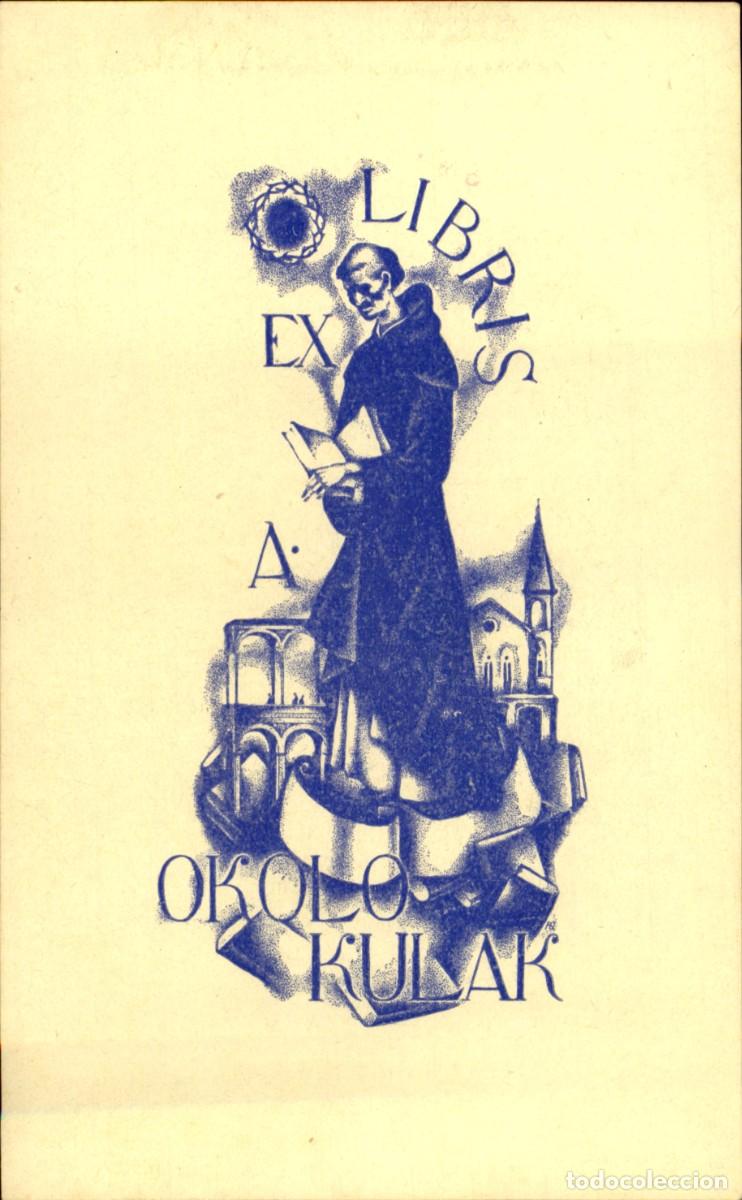 Arte: Exlibris Bookplate Ex-Libris A. Okolo Kulak 12 x 8 cms. - Foto 3