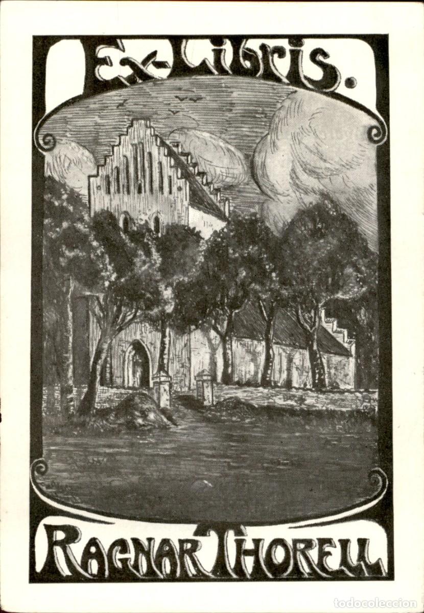 Arte: Exlibris Bookplate Ex-Libris Ragnar Thorell Pastor 11 x 8 cms. - Foto 3