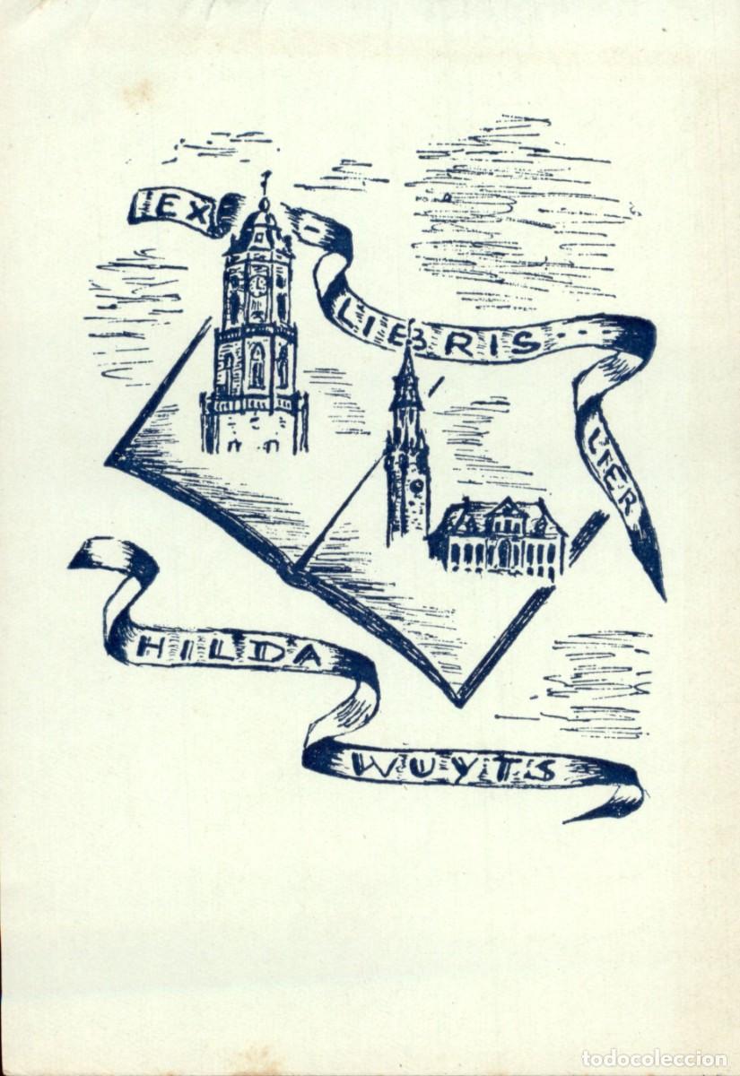 Arte: Exlibris Bookplate Ex-Libris Hilda Wuyts 11 x 8 cms. - Foto 2