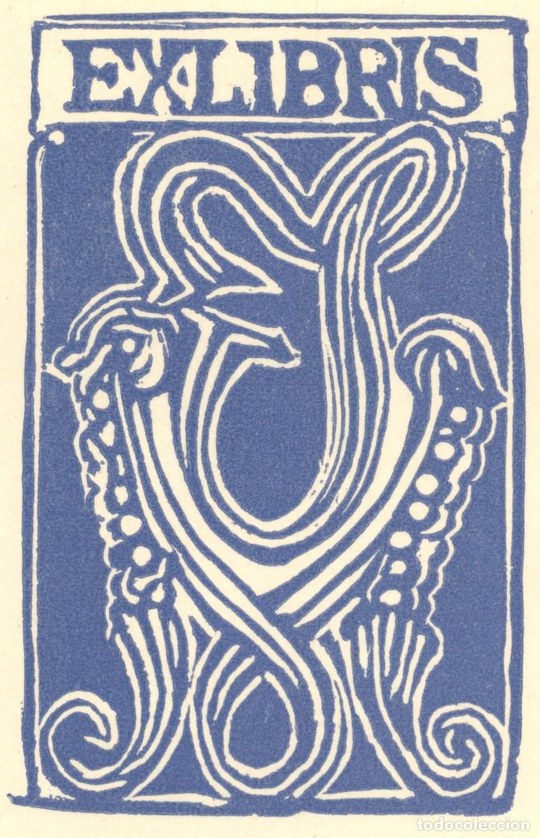Arte: Exlibris Bookplate Ex-Libris Slovoboj Tusar 12 x 8 cms. - Foto 1