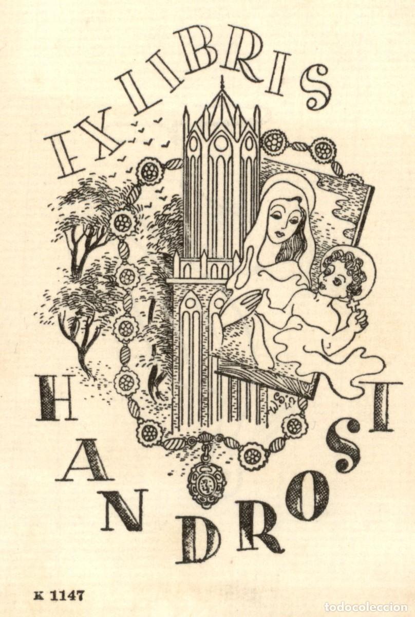 Arte: Handrosi &ndash; 10 x 7 cms &ndash; Ex Libris, Bookplate, Exlibris - Foto 1