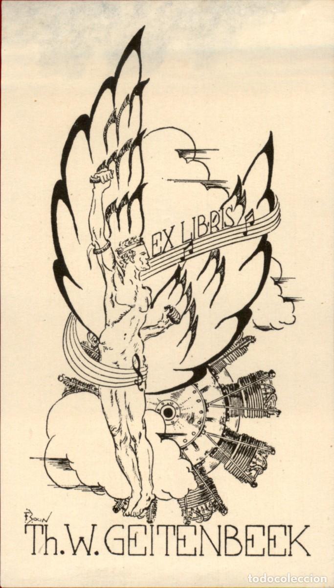 Arte: Th. W. Geitenbeek &ndash; 12 x 7 cms &ndash; Ex Libris, Bookplate, Exlibris - Foto 2