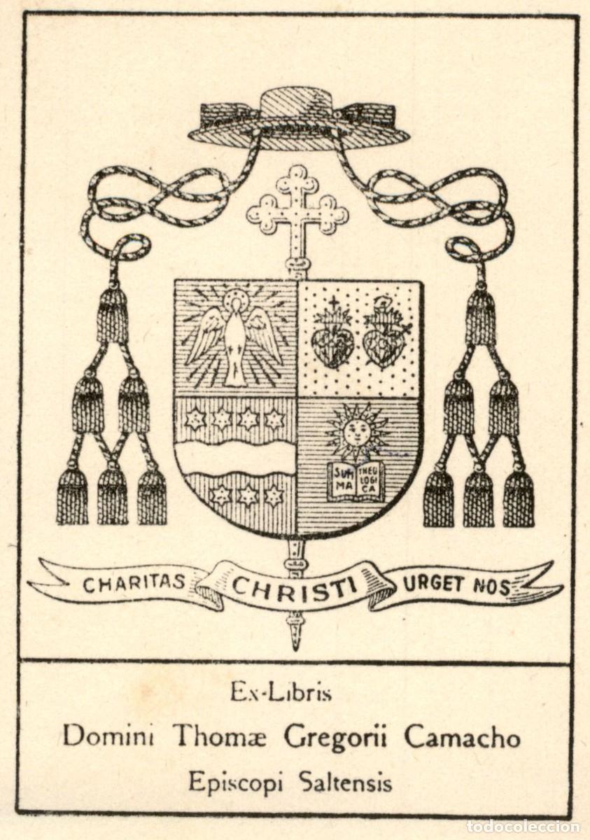 Arte: Domini Thomae Gregorii Camacho 9 x 7 cms &ndash; Ex Libris, Bookplate, Exlibris - Foto 1