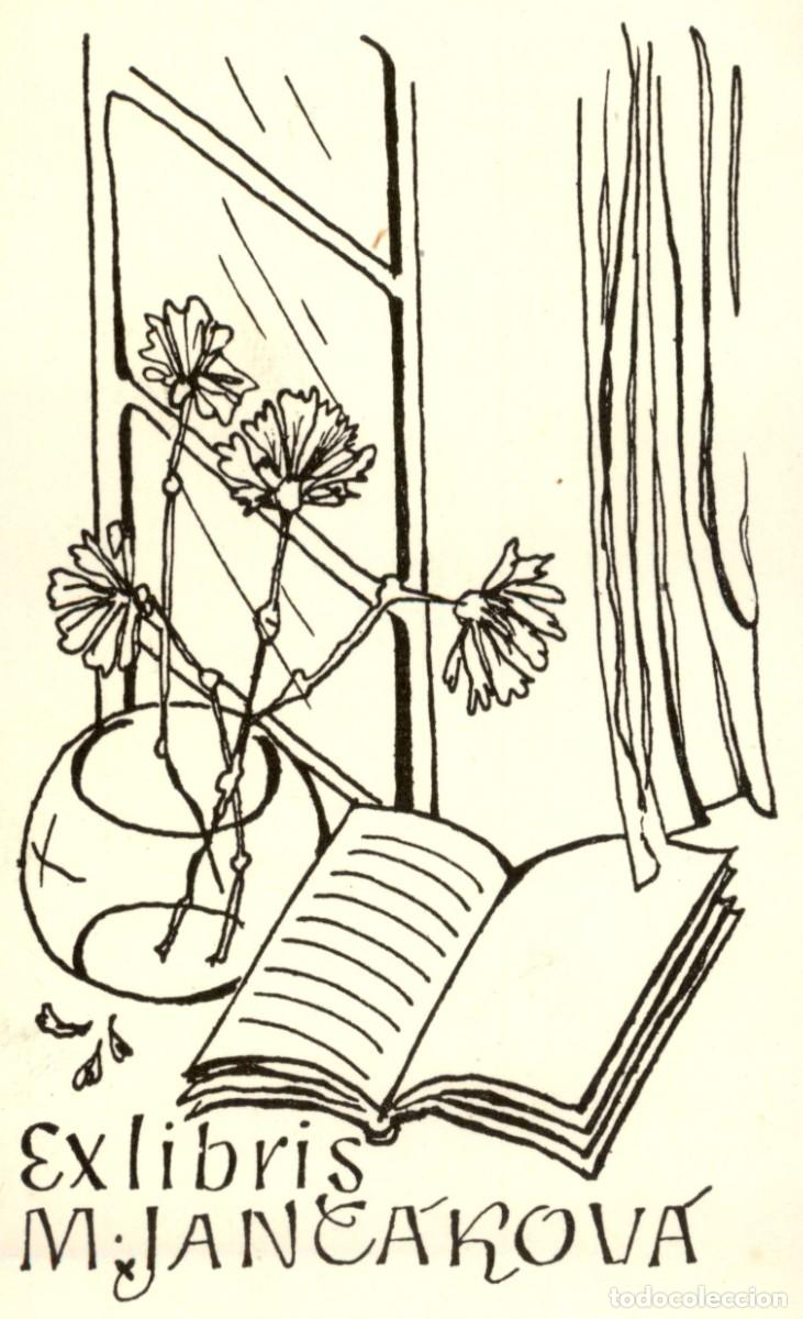 Arte: M. Jancakova 11 x 7 cms &ndash; Ex Libris, Bookplate, Exlibris - Foto 1