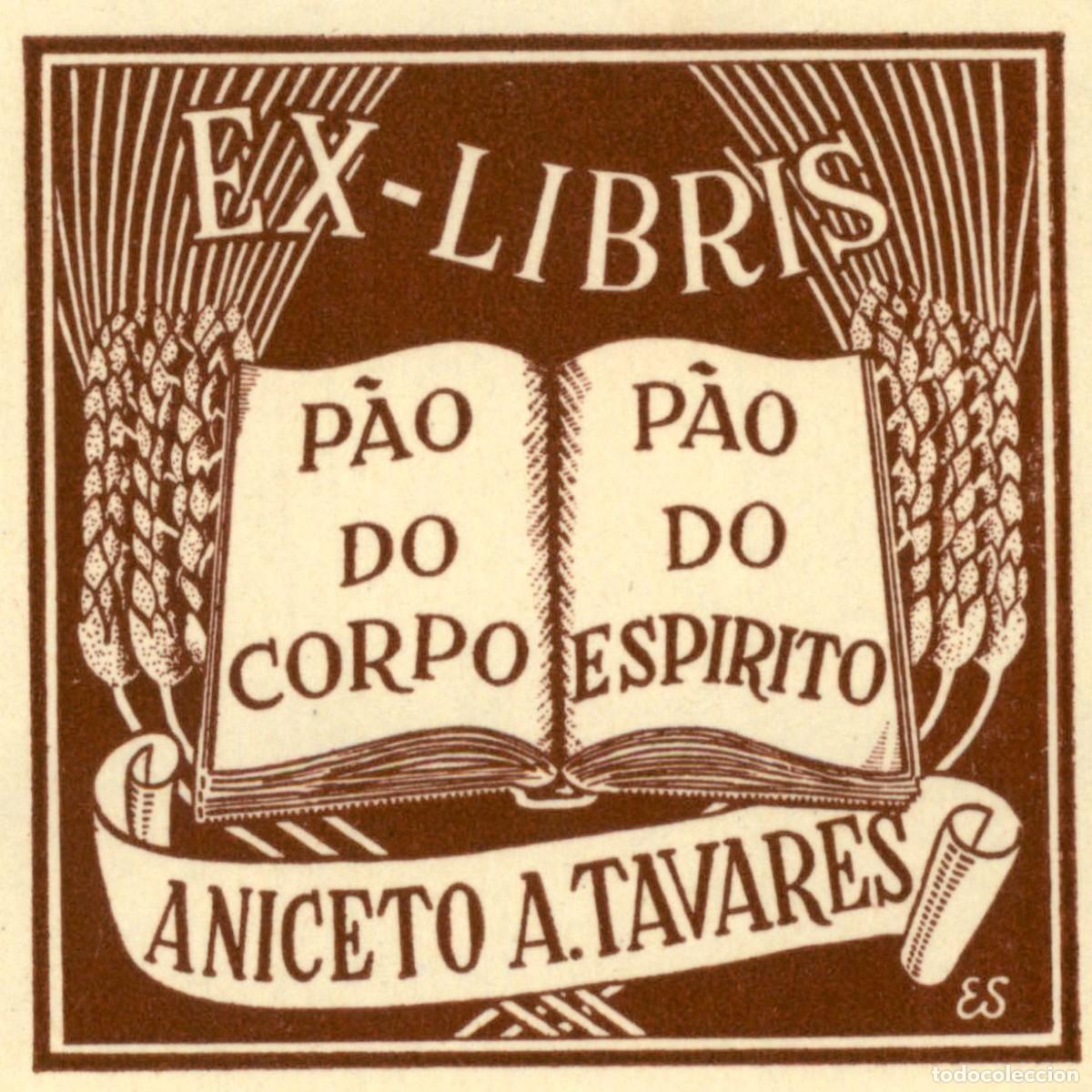 Arte: Aniceto A. Tavares 10 x 7 cms &ndash; Ex Libris, Bookplate, Exlibris - Foto 1