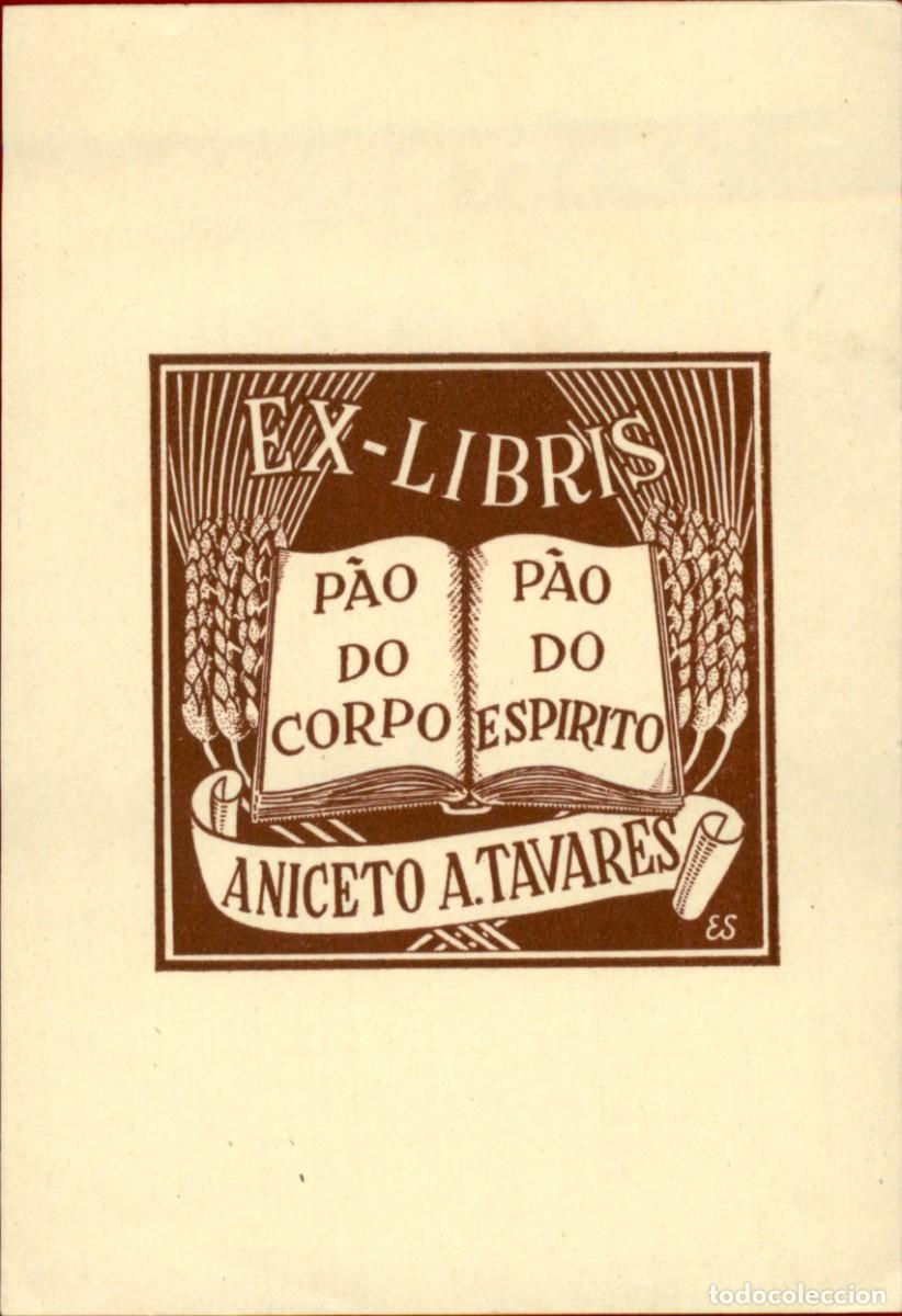 Arte: Aniceto A. Tavares 10 x 7 cms &ndash; Ex Libris, Bookplate, Exlibris - Foto 2