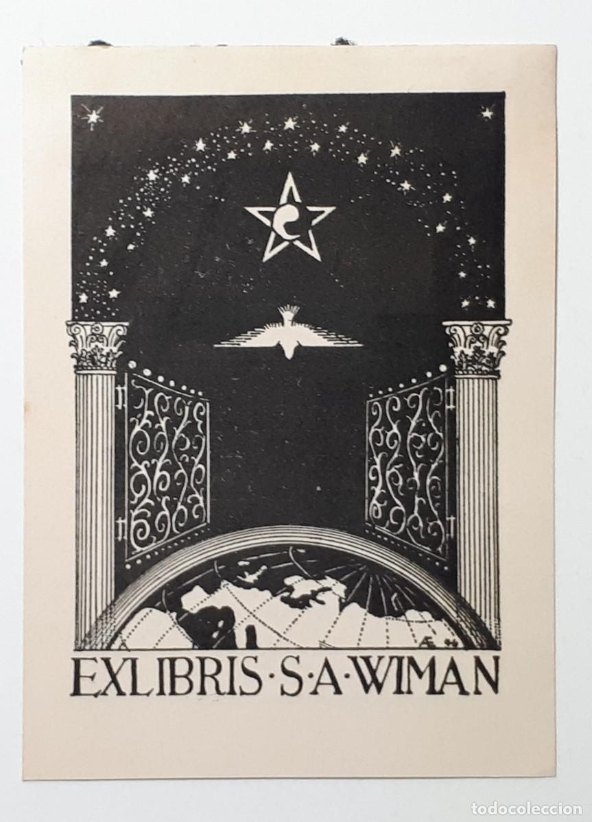 Arte: EX- LIBRIS.- S. A. WIMAN. ESTRELLAS. ARTE. LIBROS - Foto 1