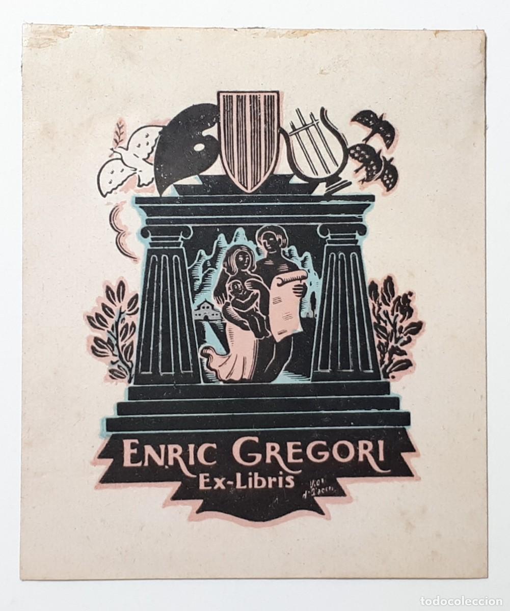 Arte: EX- LIBRIS.- ENRIC GREGORI. ARTE. LIBROS - Foto 1