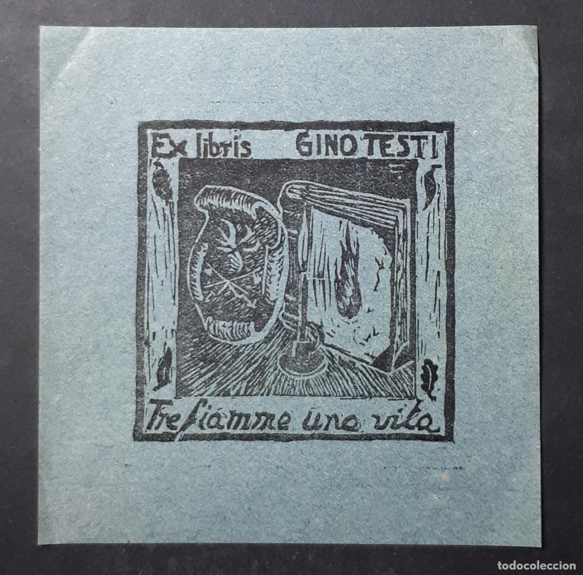 Arte: EX- LIBRIS.- GINO TESTI. ARTE. LIBROS. 1948 - Foto 1