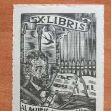 Arte: 1948 EX LIBRIS HOMENAJE AL MÚSICO . MARQUÉS - XILOGRAFÍA DE XAM