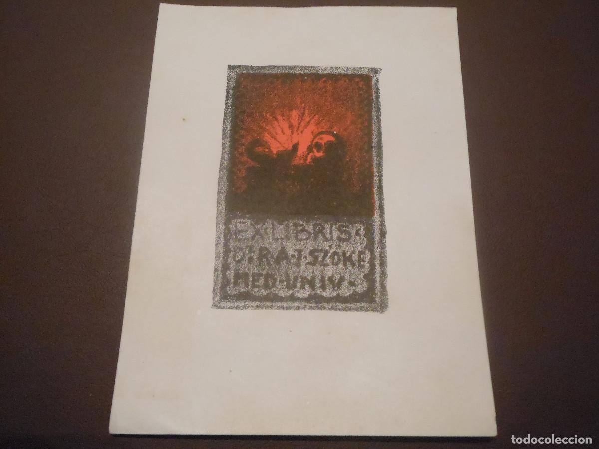 Arte: EXLIBRIS MACABRO CALAVERA MUERTE EX LIBRIS CHECOSLOVAQUIA - Foto 1