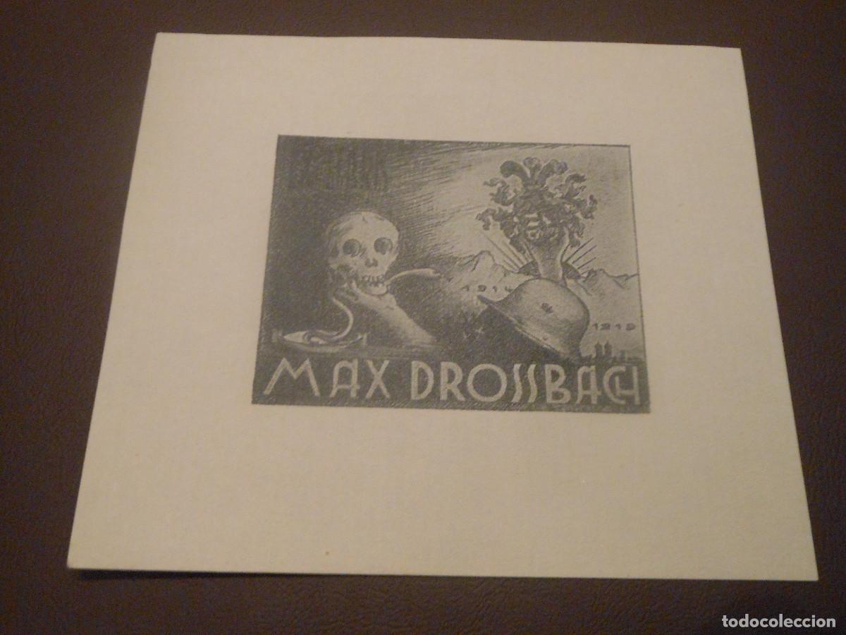 Arte: EXLIBRIS MACABRO PARA MAX DROSSBACH CALAVERA MUERTE EX LIBIRIS - Foto 1