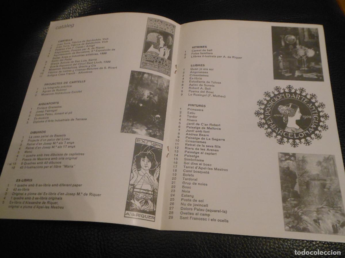 Arte: FOLLETO EXPOSICI&Oacute;N HOMENAJE A ALEXANDRE DE RIQUER EN CALAF 1976 EXLIBRIS - Foto 3