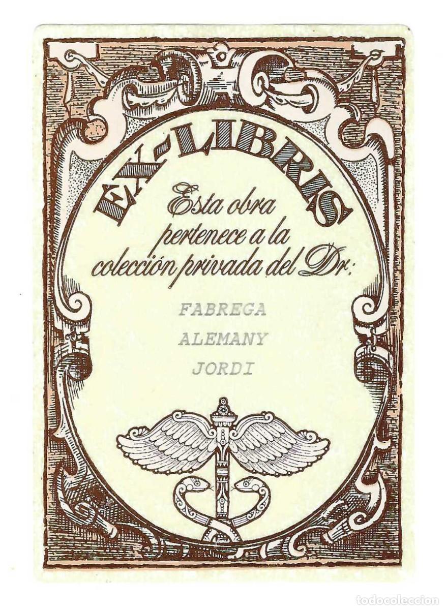 Arte: EX- LIBRIS.- JORDI ALEMANY FABREGA. ARTE. LIBROS - Foto 1