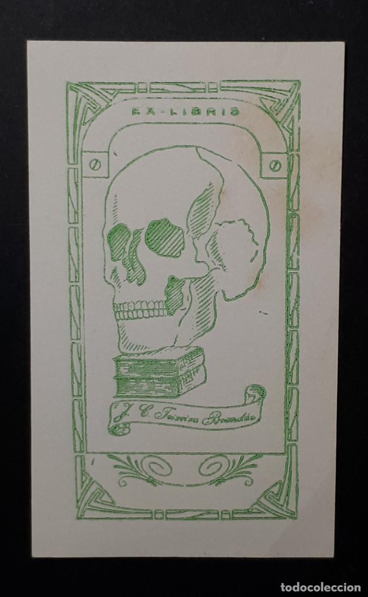 Arte: EX- LIBRIS.- J. C. TEIXEIRA BRANDAO. CALAVERA. ARTE. LIBROS - Foto 1