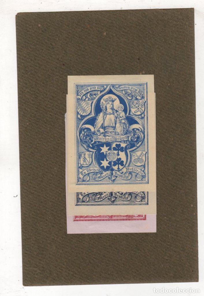 Arte: EXLIBRIS JOANNIS BAPTISTAR MEHLER. PATRONA BAVARIA. 3 VARIANTES - Foto 1