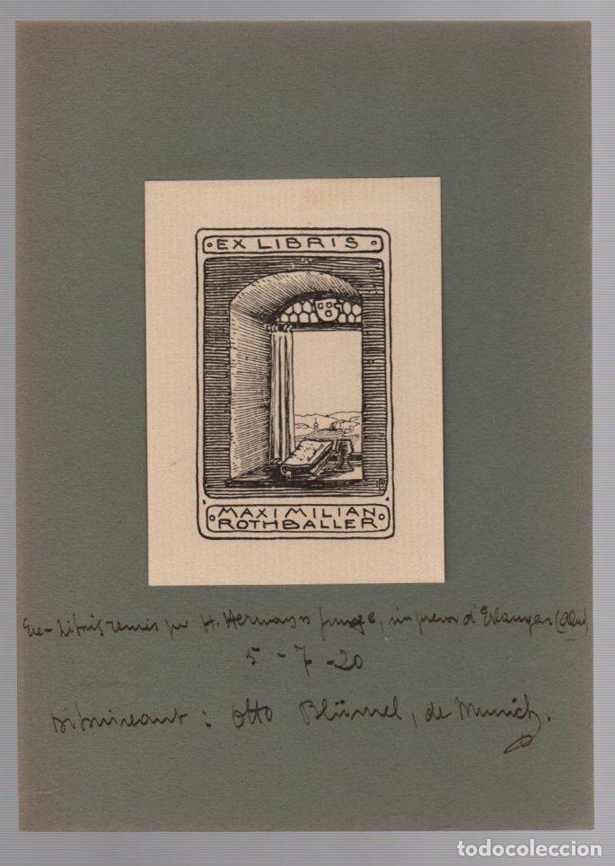 Arte: EXLIBRIS MAXIMILIAN ROTHBALLER. MUNICH 1920 - Foto 1