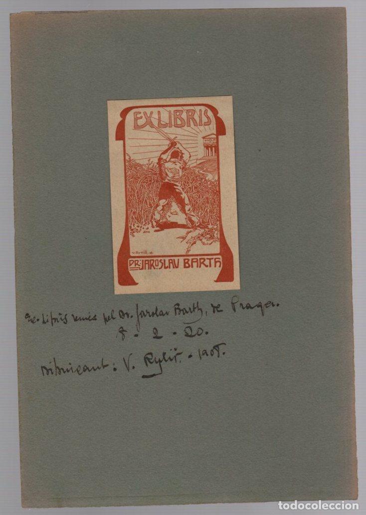 Arte: EXLIBRIS DR. JAROSLAV BARTH. PRAGA. 1920 - Foto 1