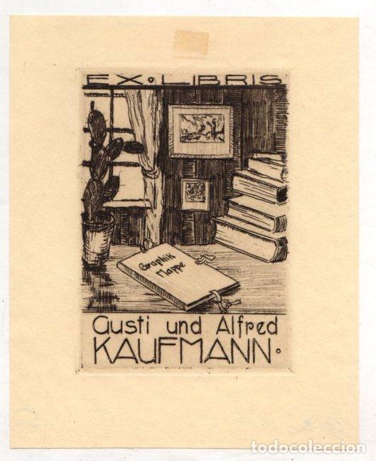 Arte: EXLIBRIS GUSTI UND ALFRED KAUFMANN. C. 1930 - Foto 1