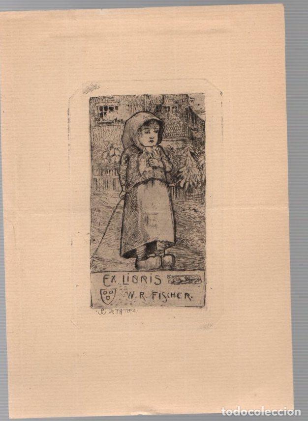 Arte: EXLIBRIS W.R. FISCHER. 1902 - Foto 1