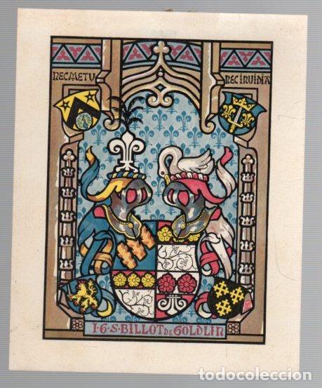 Arte: EXLIBRIS BILLOT DE GOLDLIN. C. 1920 - Foto 1
