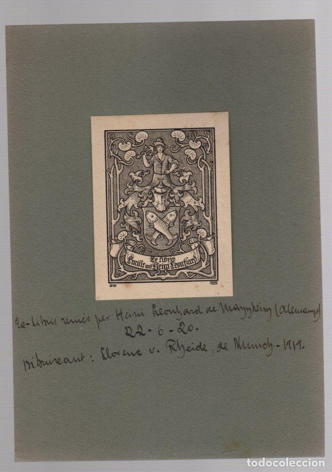 Arte: EXLIBRIS HEINRI LEONHARD. ALEMANIA. A&Ntilde;O 1920 - Foto 1