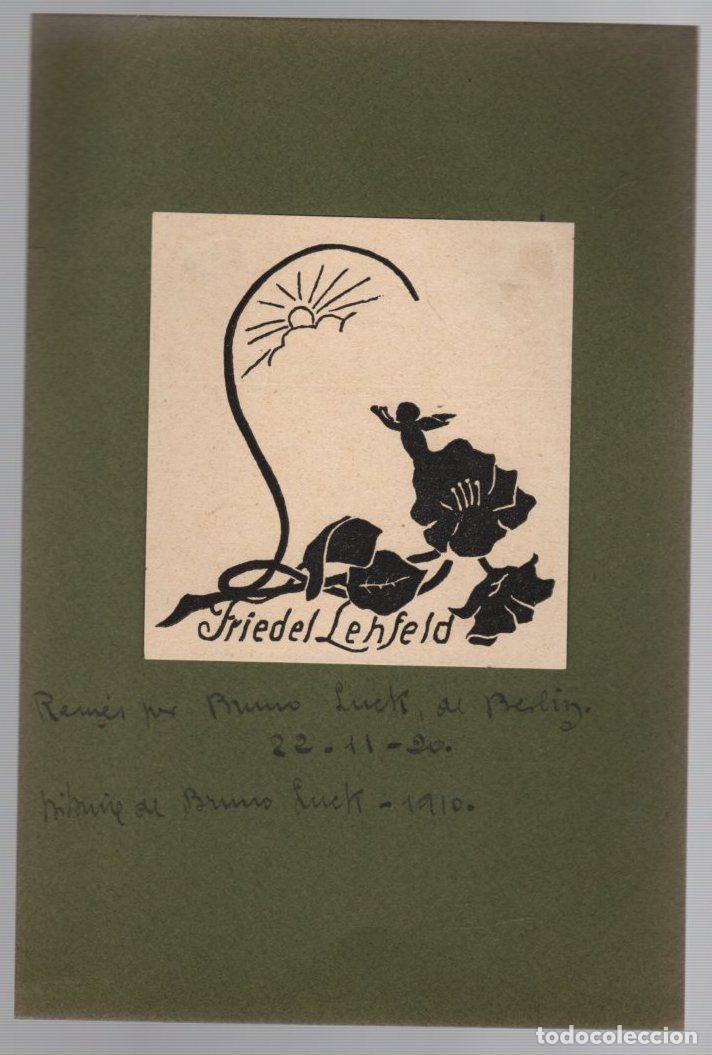 Arte: EXLIBRIS FRIEDEL LEHFELD. BERLIN. A&Ntilde;O 1910 - Foto 1