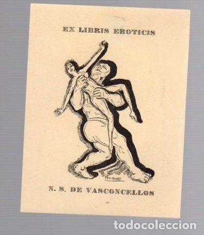 Arte: EXLIBRIS EROTICO N.S. DE VASCONCELLOS. C. 1930 - Foto 1