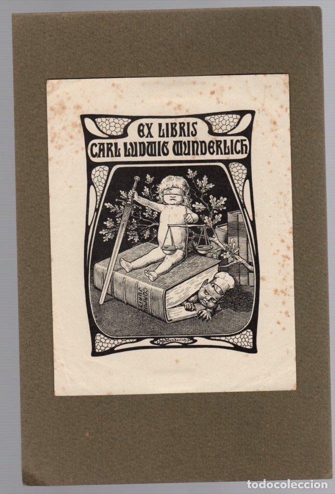 Arte: EXLIBRIS CARL LUDWIG WUNDERLICH. C. 1910 - Foto 1
