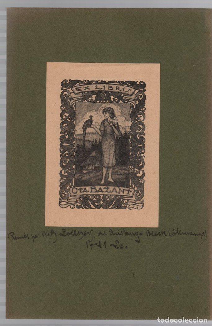 Arte: EXLIBRIS OTA BAZANT. ALEMANIA. A&Ntilde;O 1920 - Foto 1