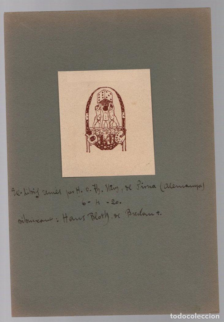 Arte: EXLIBRIS TH. STEIN. ALEMANIA, 1920 - Foto 1