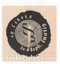 Arte: EXLIBRIS DR. STEPH LUSTIG. HUNGR&Iacute;A. A&Ntilde;O 1934 - Foto 1
