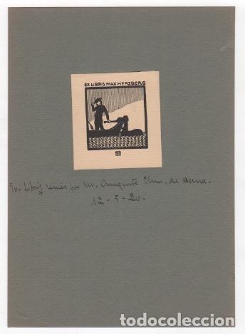 Arte: EXLIBRIS MAX HERZBERG. A&Ntilde;O 1920 - Foto 1