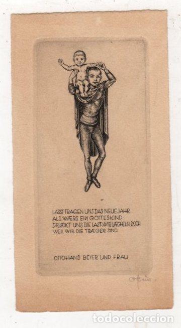 Arte: EXLIBRIS OTTO HANS BEIER. GRABADO. C. 1930 - Foto 1