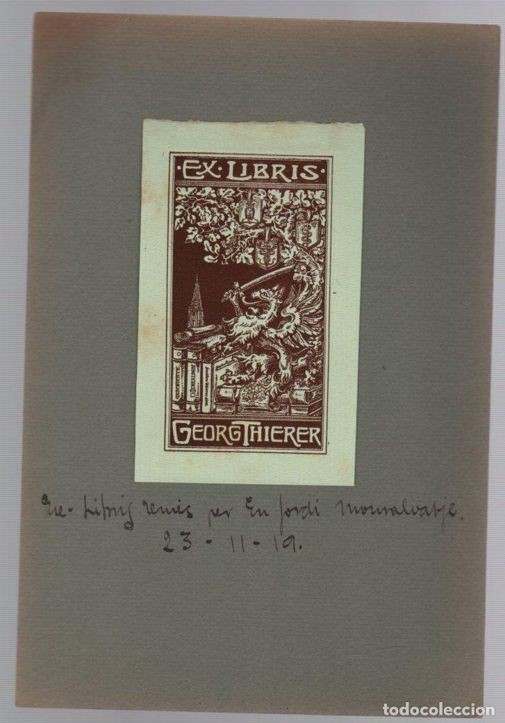 Arte: EXLIBRIS GEORG THIERER. A&Ntilde;O 1919 - Foto 1