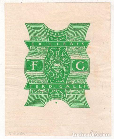 Arte: EXLIBRIS FERD. CALLI, C. 1920 - Foto 1